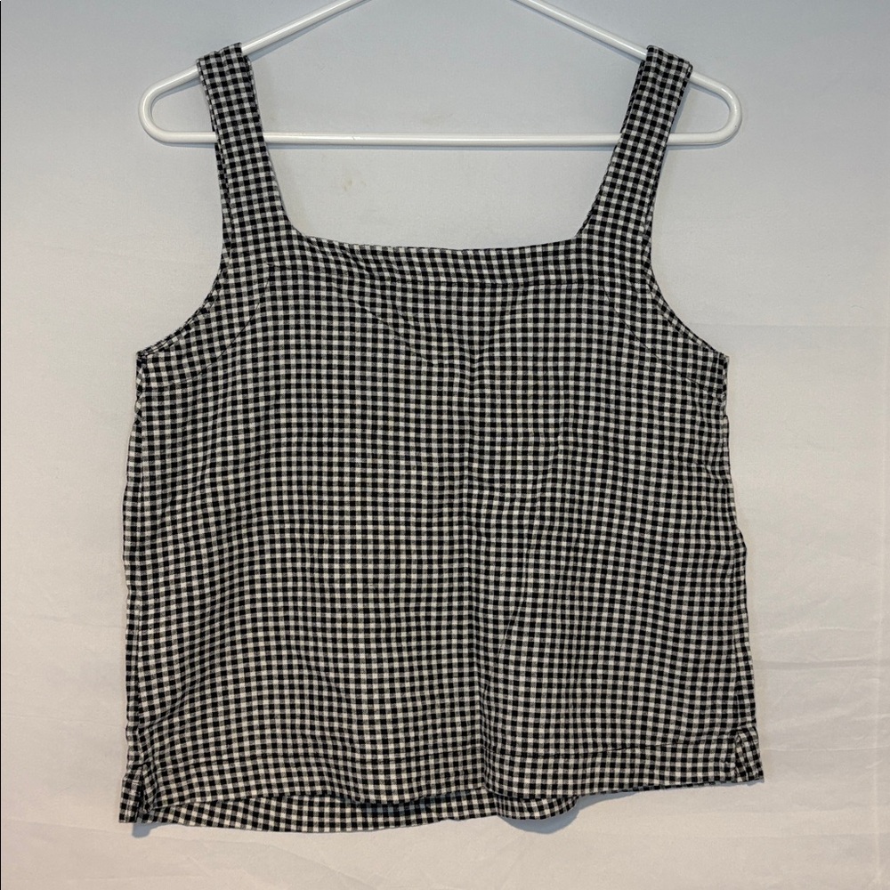 NWOT A New Day Women's Gingham Tank Top, Black/White, XS - Picture 4 of 4